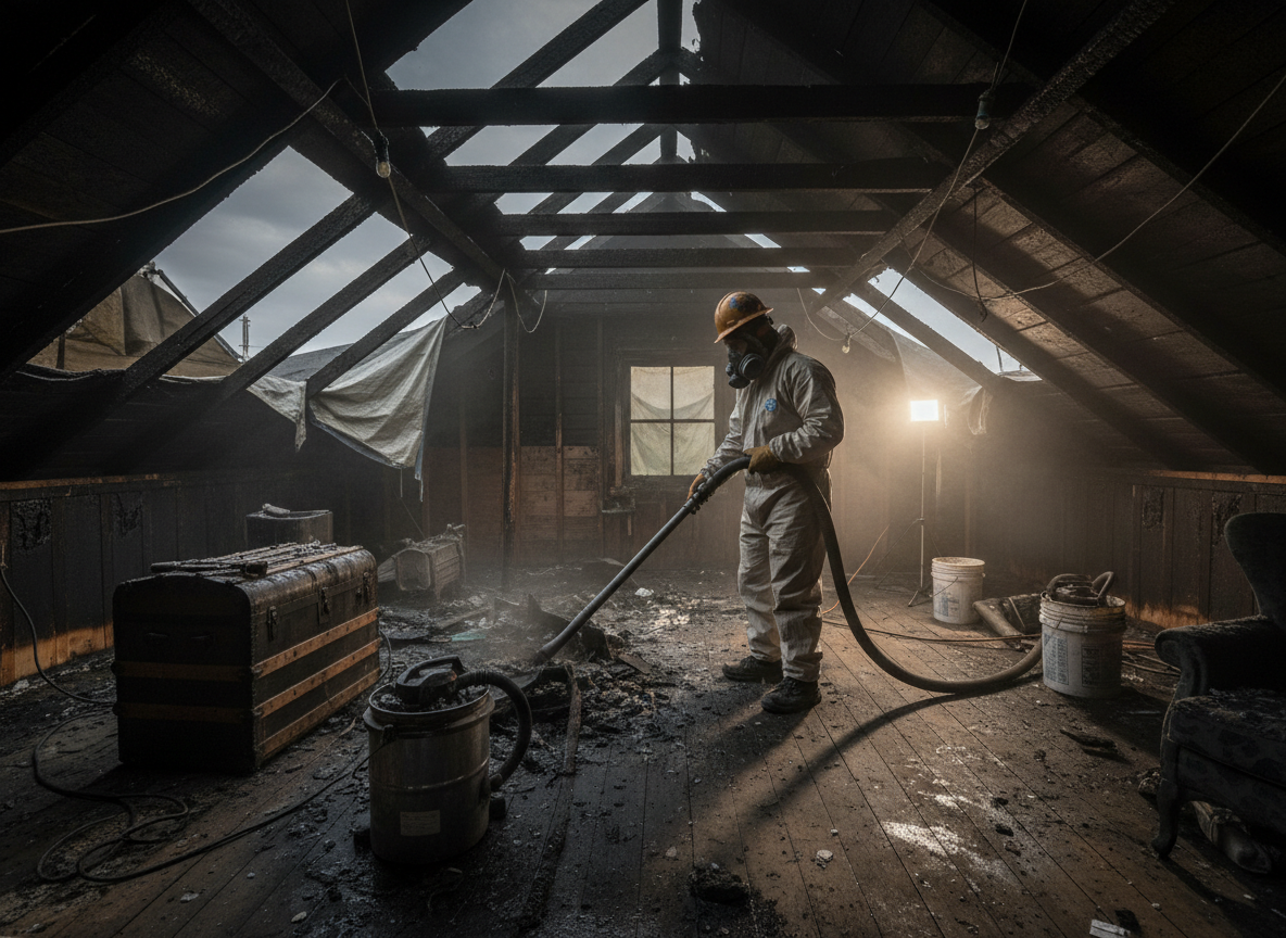 attic fire restoration in Saugus