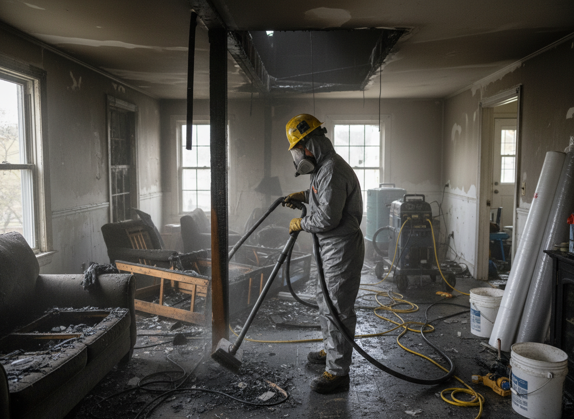 Fire damage clean up in Saugus